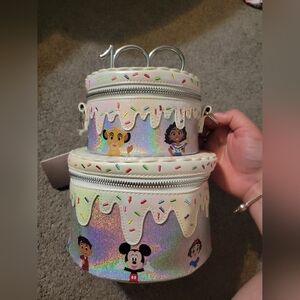 Loungefly Disney 100 Celebration Cake Crossbody Bag